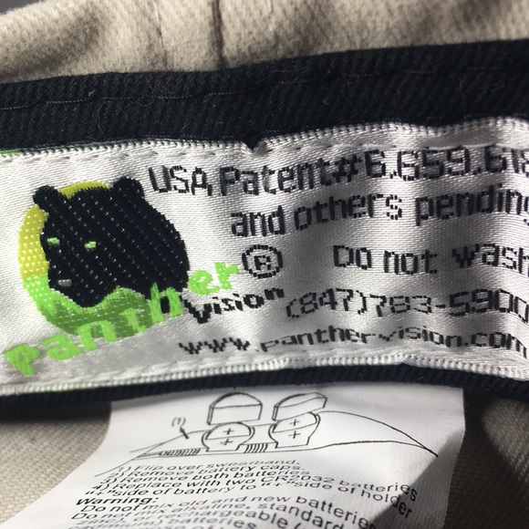 NWT Panther vision cap light. LED lighted baseball cap snapback tan. - Picture 8 of 12